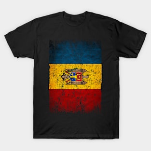 Moldova Flag Women Men Children Moldova Retro Vintage T-Shirt